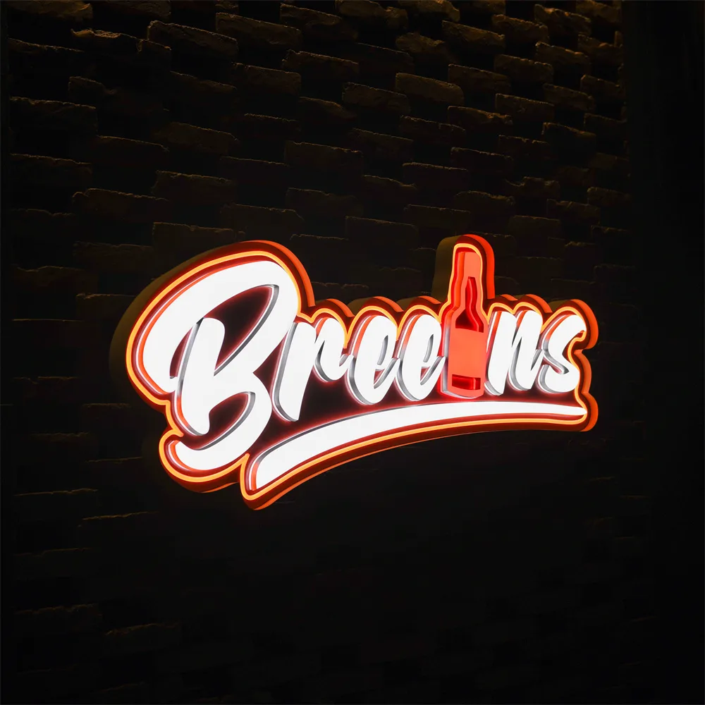 Cool white neon flex sign crisp 6500K glow